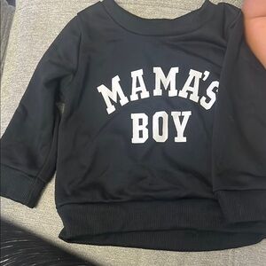 Black and White Crew Neck Sweatshirt with Bold Print